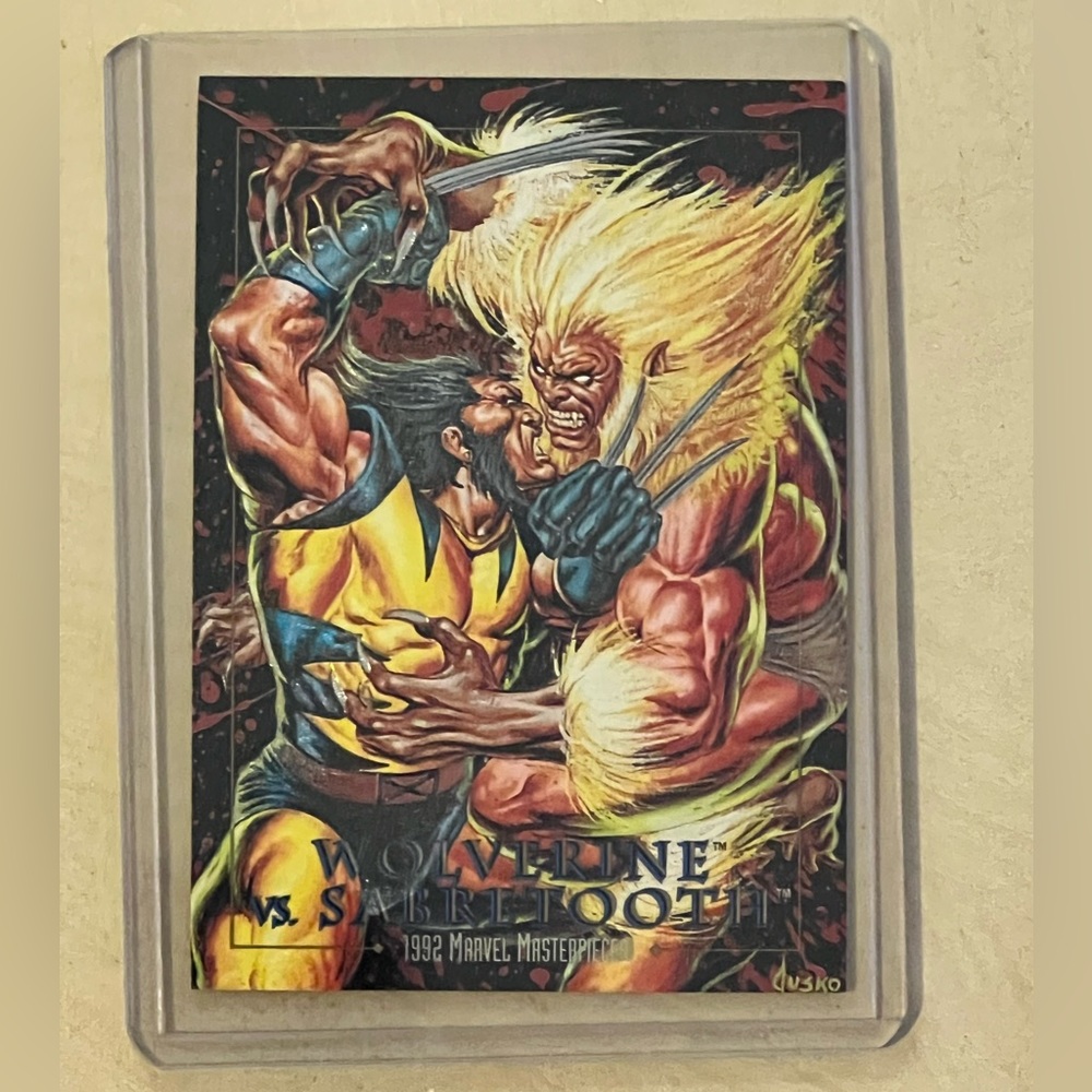 Wolverine vs Sabretooth 1992 Skybox Card